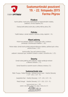 Svatomartinsk&eacute; menu