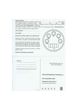 Formul&aacute;ř pro hl&aacute;&scaron;en&iacute; stavu vodoměru