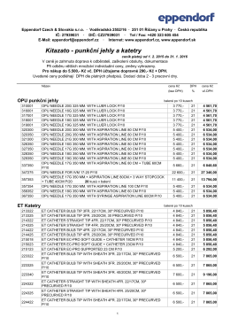 Ceník 2015: Kitazato – punkční jehly a katetry 0.2 MB