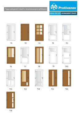 katalog vchodových dveří s montovanými příčkami