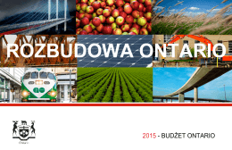 Highlights brochure - Ontario Budget 2015