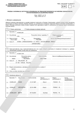 wzór formularza E411