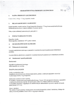 Concor ASA 10 mg + 75 mg Charakterystyka Produktu Leczniczego