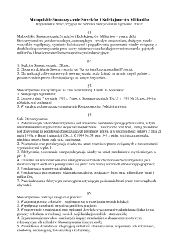 Regulamin - Małopolskie Stowarzyszenie Strzelców i Kolekcjonerów