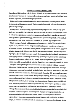 LEGENDA o sREBRNYM MEDALIONIE