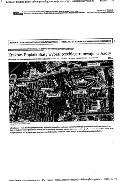 Kraków. Prądnik Biały wybrał przebieg tramwaju na Azory