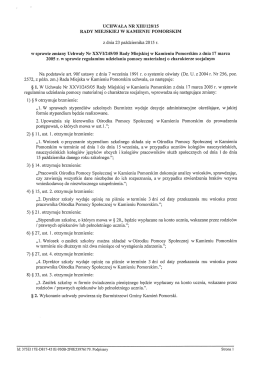 UCHWAŁA NR XIII/128/15 RADY MIEJSKIEJ W KAMIENIU