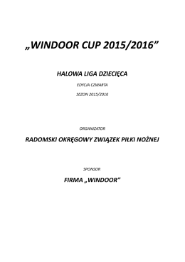 regulamin windoor cup 2016