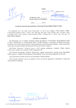 Podjęcie uchwały w sprawie zawarcia