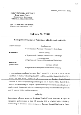 Urząd Kontroli Skarbowej w Opolu: Start