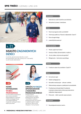 SPIS TREŚCI / czERw|Ec-L|P|Ec 2015