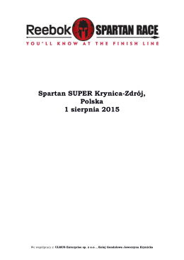 Spartan SUPER Krynica-Zdrój, Polska 1 sierpnia 2015