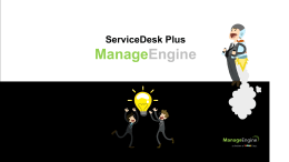 ServiceDesk Plus Prezentacja systemu