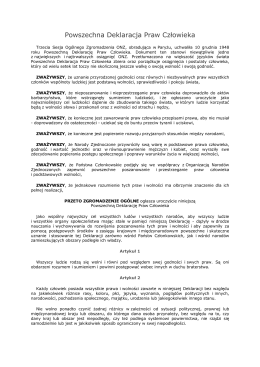 Powszechna Deklaracja Praw Człowieka