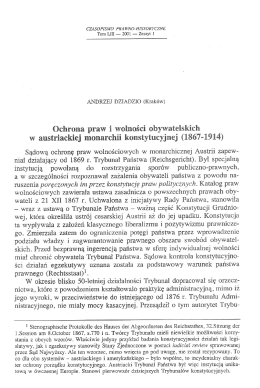 Ochrona praw i wolności obywatelskich w austriackiej monarchii