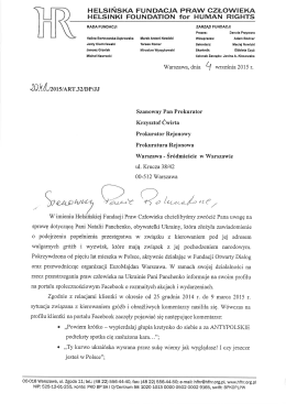 tutaj - Helsińska Fundacja Praw Człowieka
