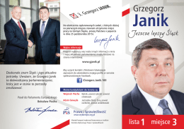 ş&szlig;ee* `Grzegorz - Poseł na Sejm RP Grzegorz Janik