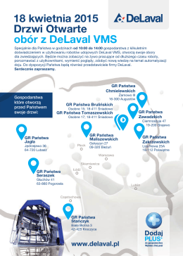 Drzwi Otwarte obór z DeLaval VMS 18 kwietnia 2015