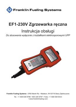 EF1-230V Zgrzewarka ręczna Instrukcja obsługi