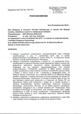 Sygnatura akt XIII Ns 120r15rt xrrr wear-r carte