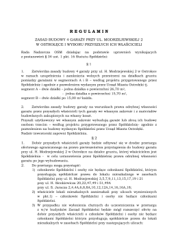 Regulamin zasad budowy 4 garaży przy ul. Modrzejewskiej 2