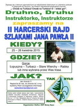 25 – 26 kwietnia 2015 Gorce Łopuszna – Turbacz – Stare Wierchy