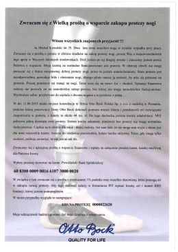 Załącznik z prośbą o wsparcie