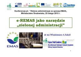e-REMAS jako narzędzie „zielonej administracji”