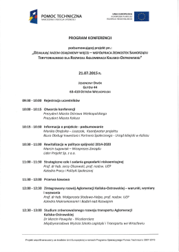 Program konferencji - Gmina Godziesze Wielkie