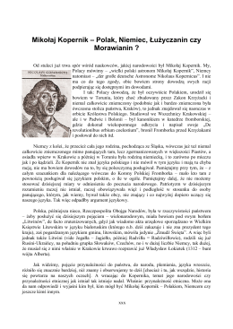 Mikołaj Kopernik – spór o narodowość