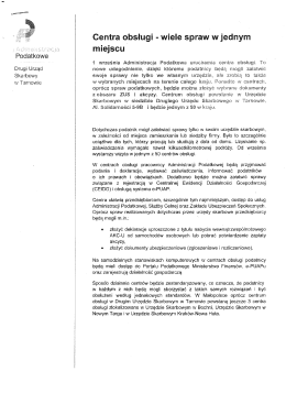 Centra obsługi - wiele spraw w jednym miejscu