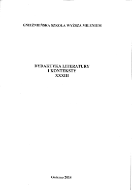 dydaktyka literatury i konteksty xxxiii - Andrzej Szyszko