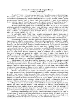 Monolog Roberto Saviano o II Korpusie Polskim /TV Rai1, 25-04-2015