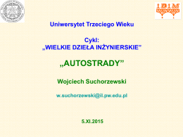 Autostrady - UTW PW - Politechnika Warszawska