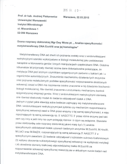 Recenzja - prof. dr hab. Andrzej Piekarowicz
