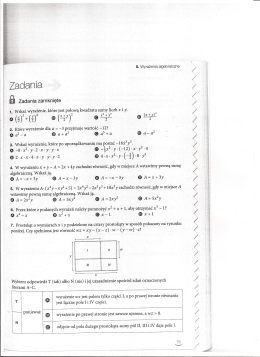 wyrażenia algebraiczne