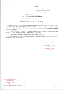 uchwała nr .................... rady miejskiej w busku
