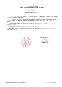 VI/48/15 Uchwała w sprawie nadania nazwy ulicy