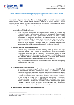 ZAŁ. 12 Zasady współfinansowania projektów - PL