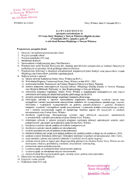 zawiadomienie - Nowy Wiśnicz
