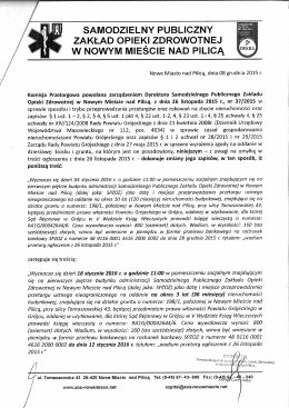 Nowe Miasto nad Pilicą, dnia 08 grudnia 2015 r. Komisja
