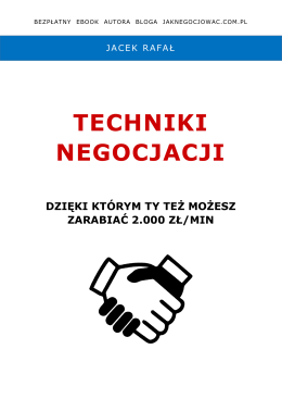 Techniki Negocjacji [jaknegocjowac.com.pl] - Negocjacje