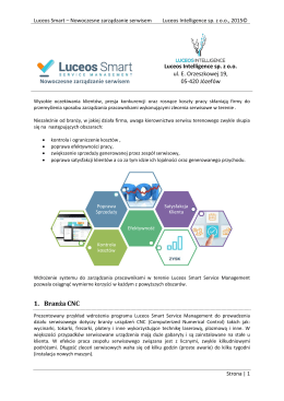 1. Branża CNC - Luceos Smart
