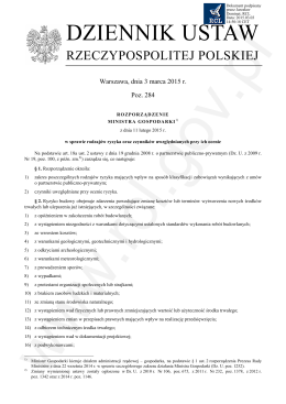 Rozporządzenie Ministra Gospodarki z dnia 11 lutego 2015 r