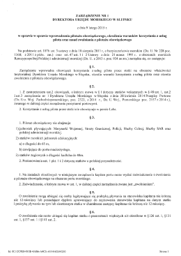 Zarządzenie nr 1 Dyrektora Urzędu Morskiego w Słupsku z dnia 9