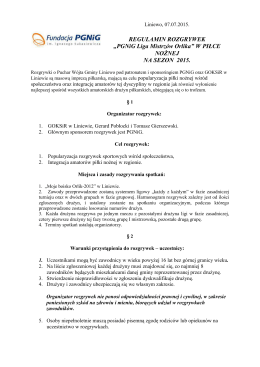Regulamin Ligi Orlika 2015