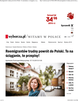 Reemigrantów trudny powrót do Polski. To narzekanie