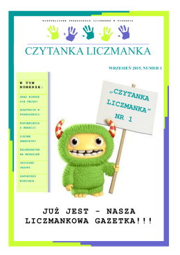 Czytanka Liczmanka nr 1 - wrzesień 2015.