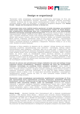 "Design w organizacji" Michał Dróżdż