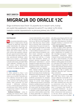 22.06.2015 Migracja do Oracle 12c - IT Professional Kamil - Ora-600